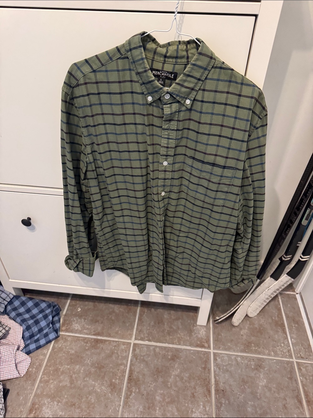 J. Crew Green Plaid Button-Down Shirt